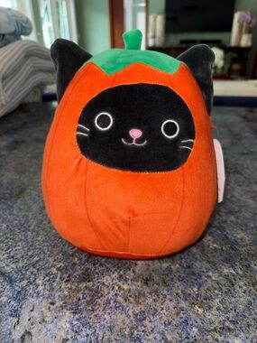 Squishmallows Calio the Cat Orange Pumpkin Cat Plush Small 10 inches 2022